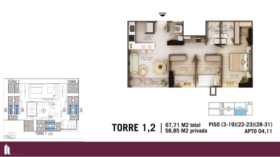 Apartamento en Ciudad Coltejer, Itagüí
