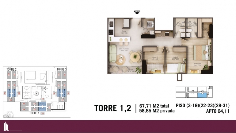 Apartamento en Ciudad Coltejer, Itagüí